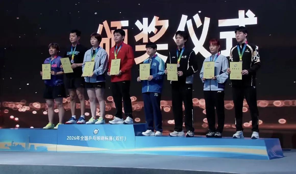 全国乒乓球锦标赛（双打）落下了帷幕，来看一下各奖项都花落谁家。蒯曼是双冠王，