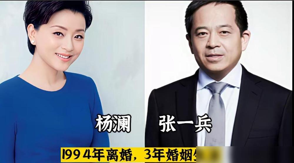 杨澜和张一兵她们在1994年就结束了婚姻从结婚到离婚，她们两个人在一起度