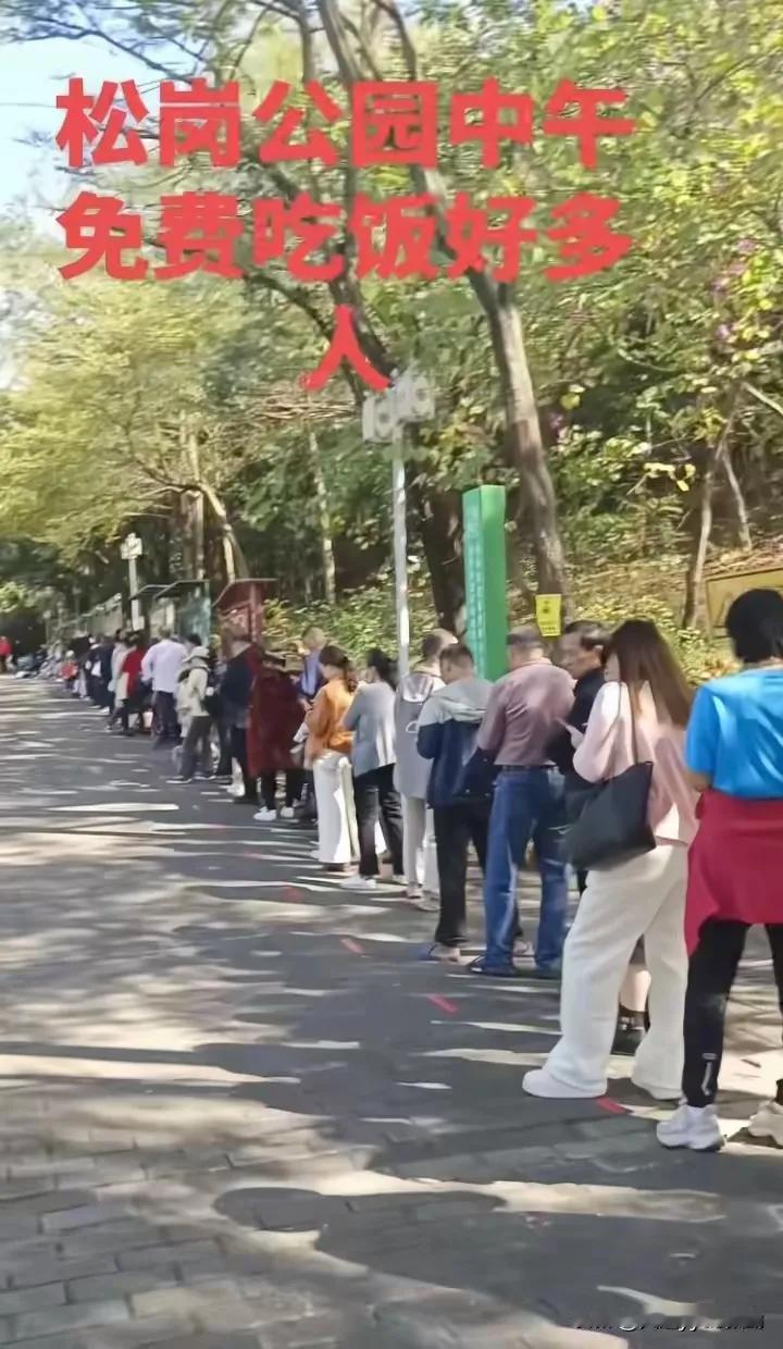 在深圳竟然有这么多人吃不起饭？我根本不相信。看着眼前这长达100多米的排队免