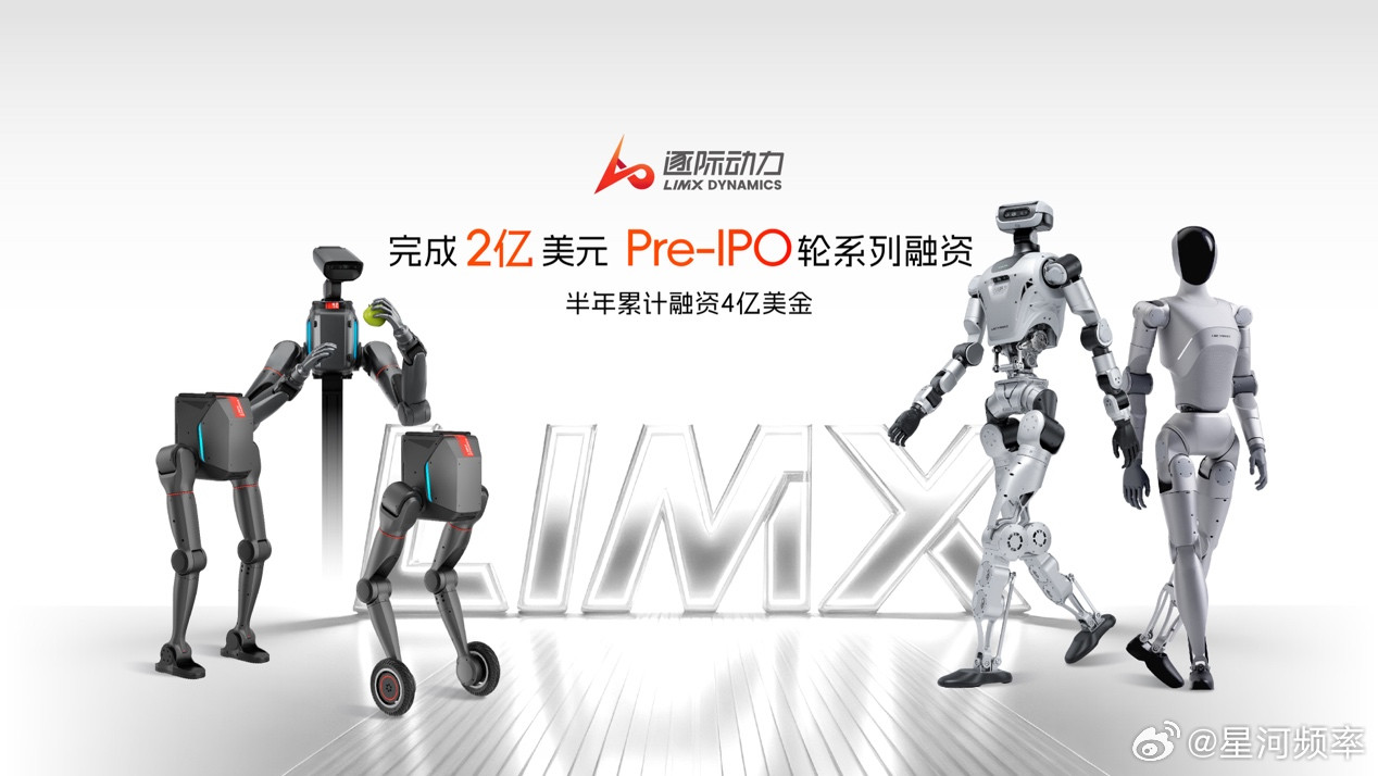逐际动力LimXDynamics日前完成近2亿美元Pre-IPO轮融资，投后估