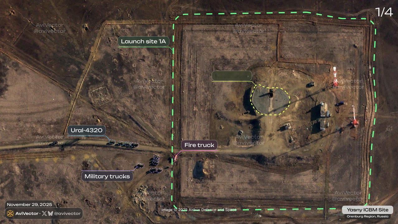 “俄罗斯核导弹发射场，一夜间被夷为平地，爆炸惨状被西方卫星拍到”，当地时间11月
