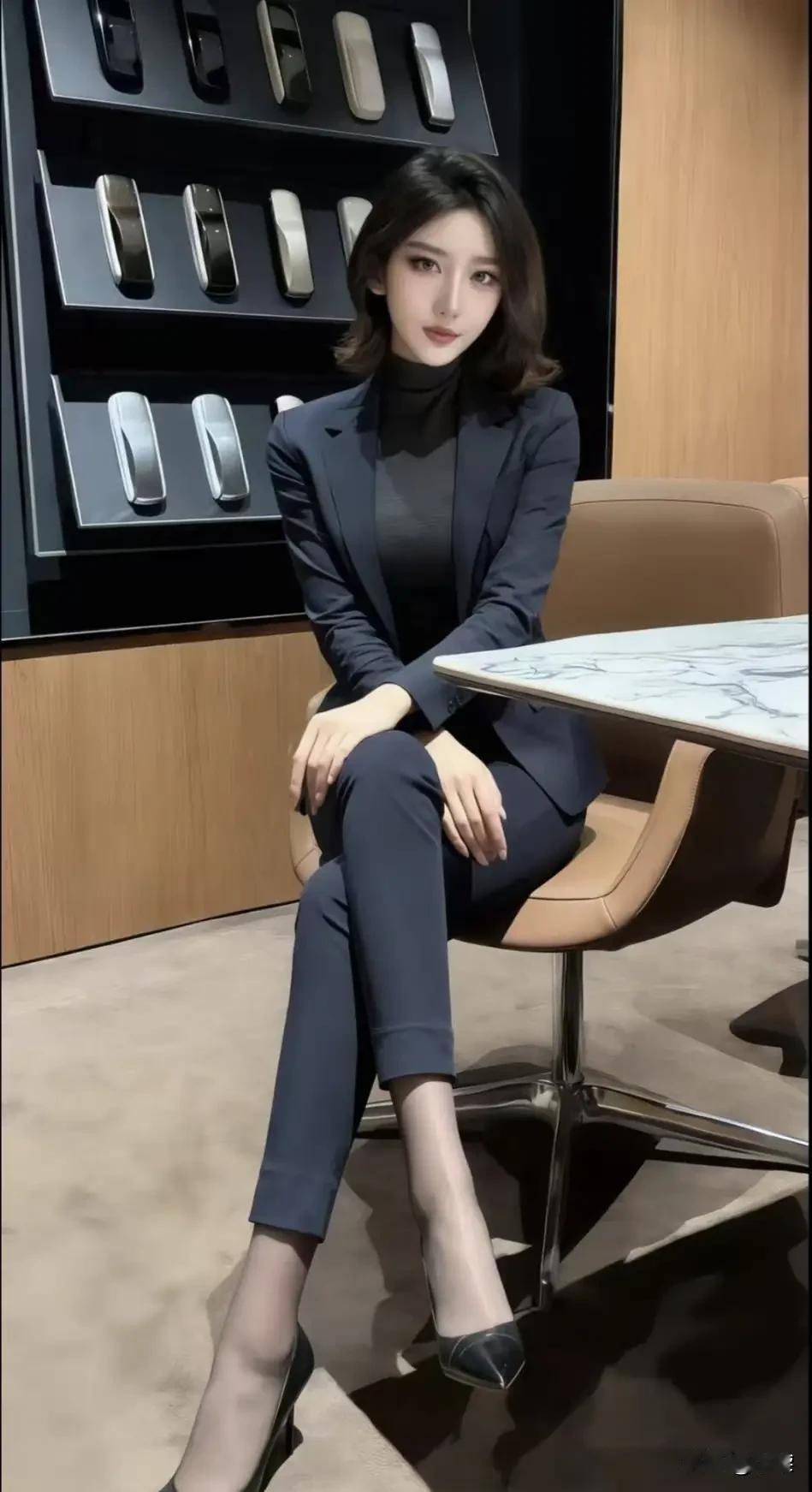 职场穿搭怎样更显女人味?正装穿搭，西服配高跟鞋，成熟稳重更显女人味。职场女人