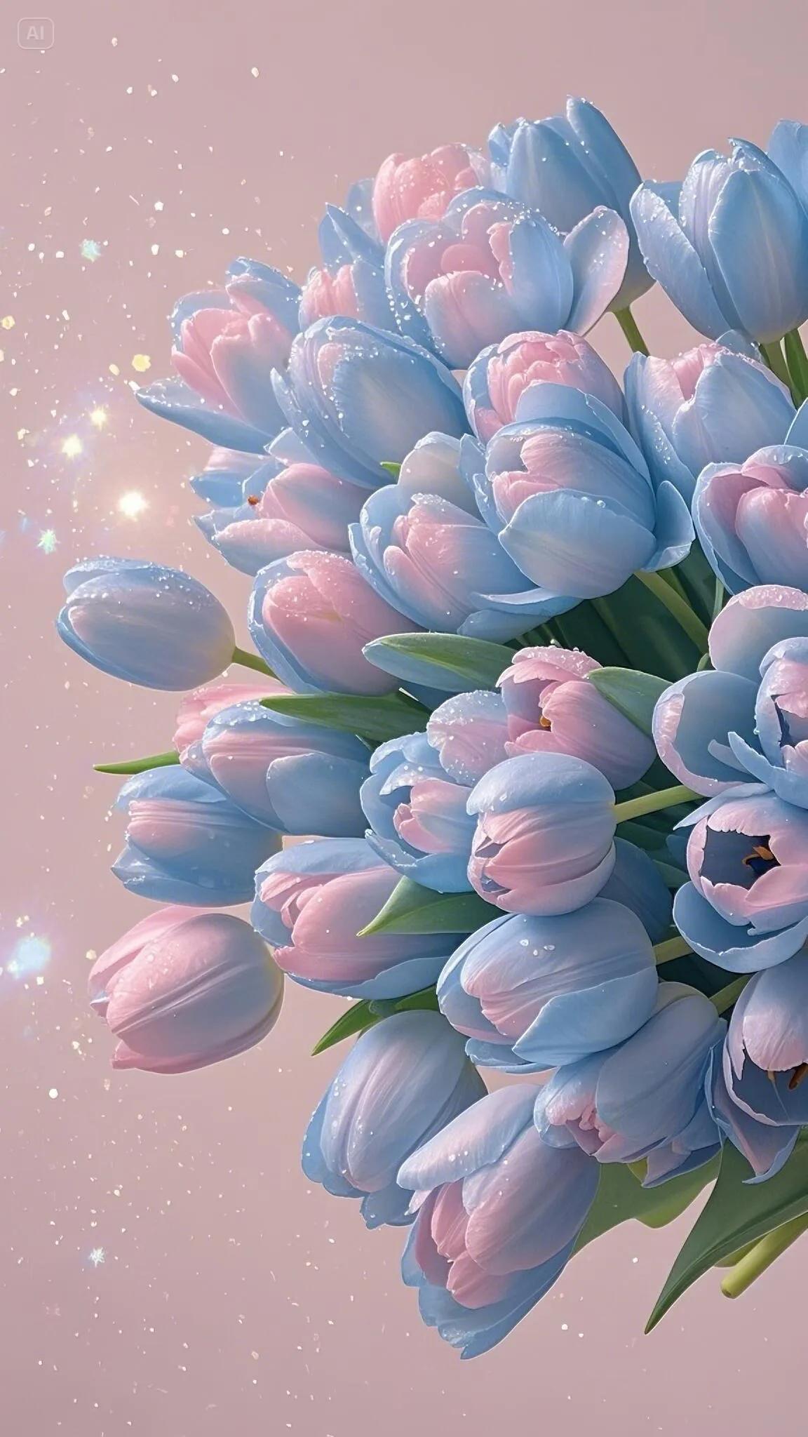 浪漫的不止玫瑰，还有郁金香～--▫️恰逢春日，“郁”见春色。🌷春天最
