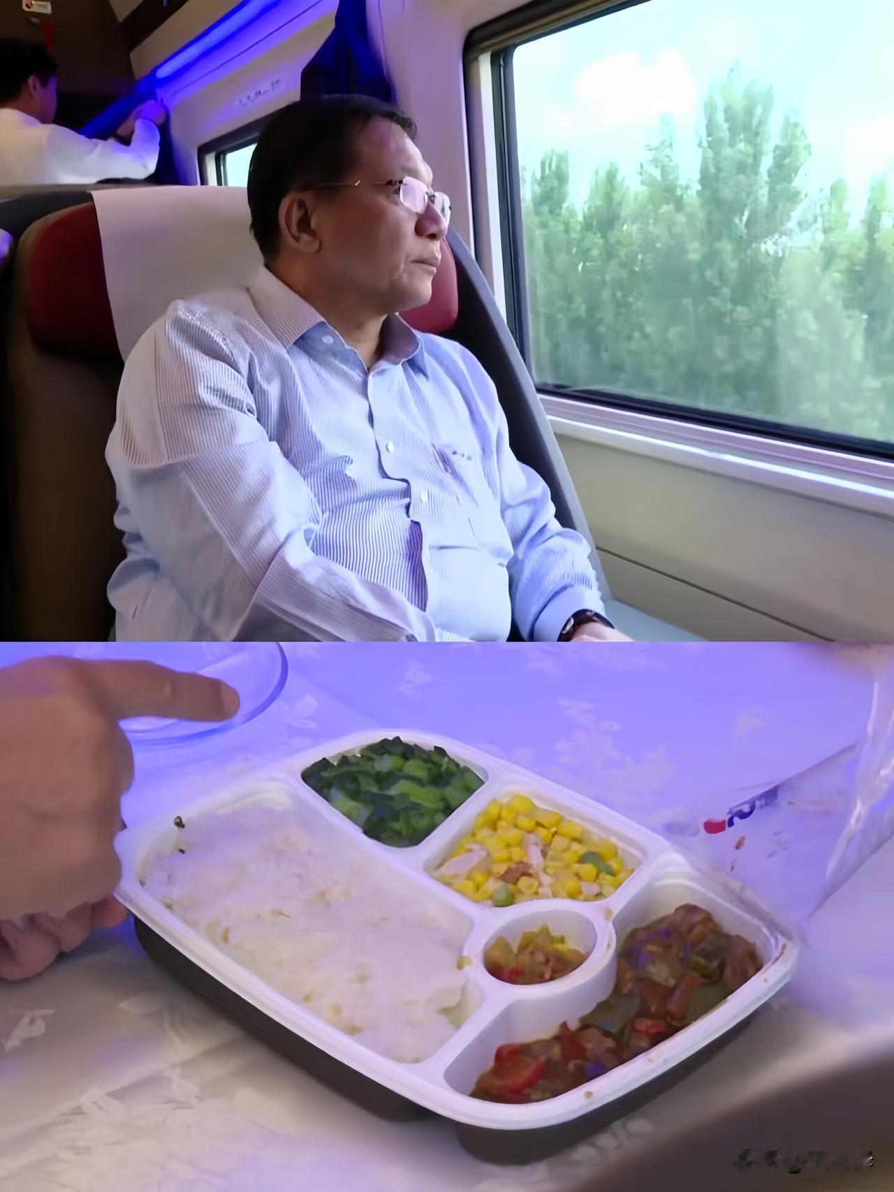 敏昂莱这次访问中国，相当低调接地气。在高铁上一顿普普通通的盒饭，昨日引发热议