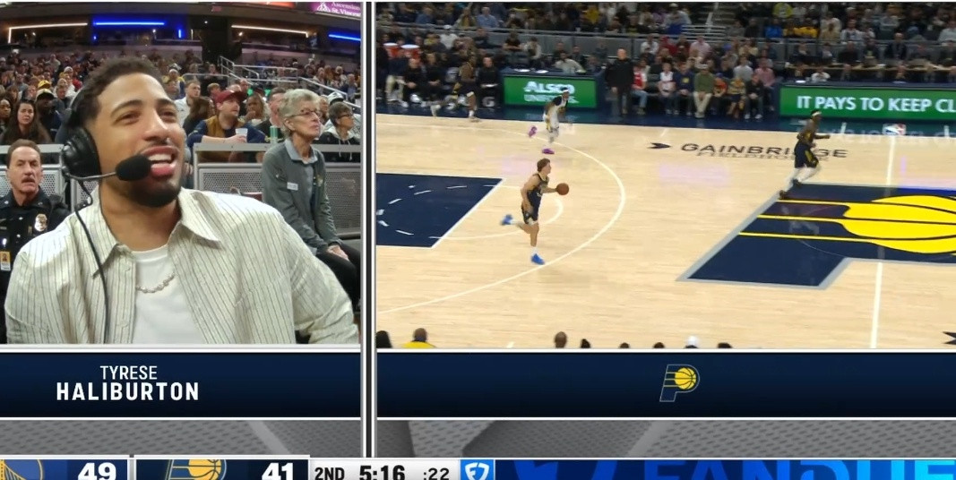 知道哈利伯顿帅但导播怎么一直这个视角[捂脸哭]​​​