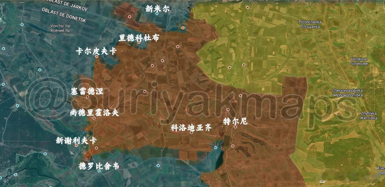 乌苏更新了10.4俄乌局势1、红利曼：被驱逐出新谢利夫卡后，俄军开始向南推进，到