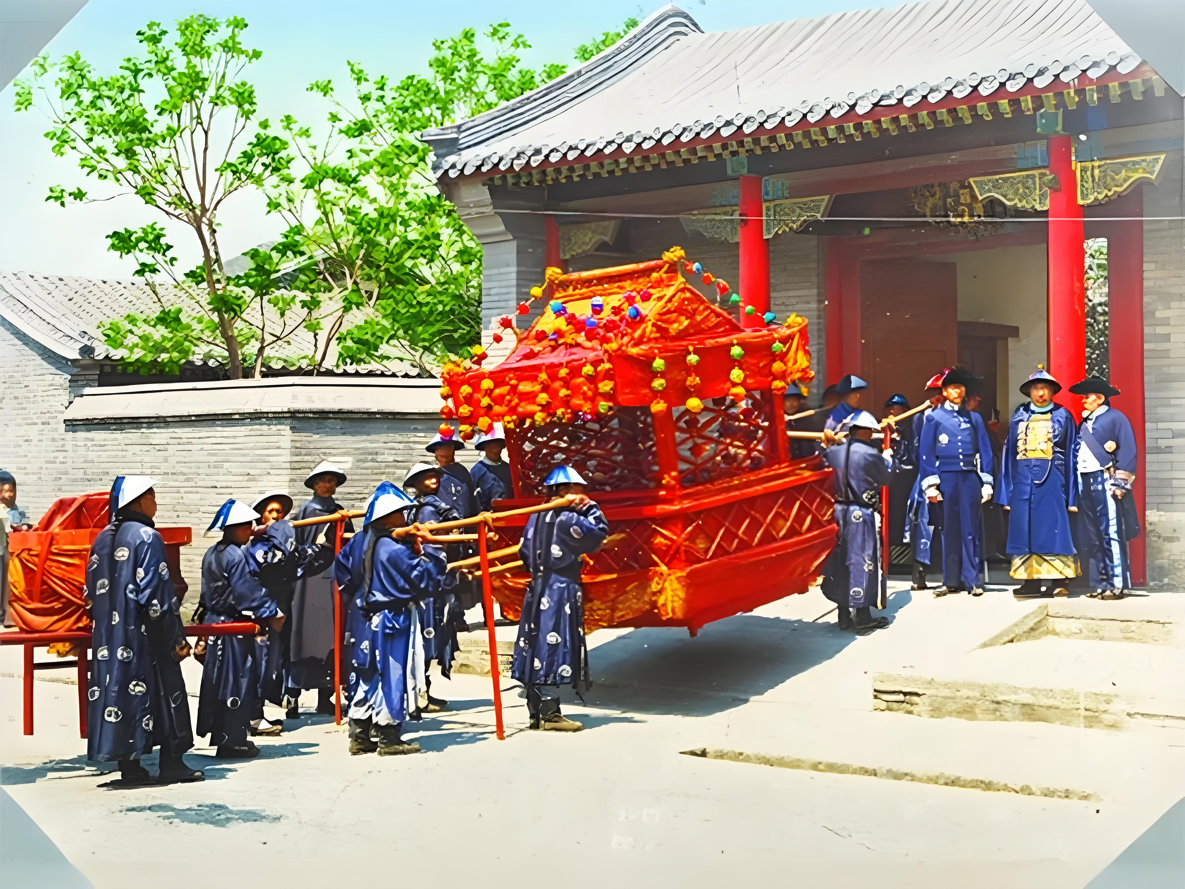 1904年11月23日，那桐去送慈禧太后照片到法国使馆，那桐和法国驻华公使吕班站