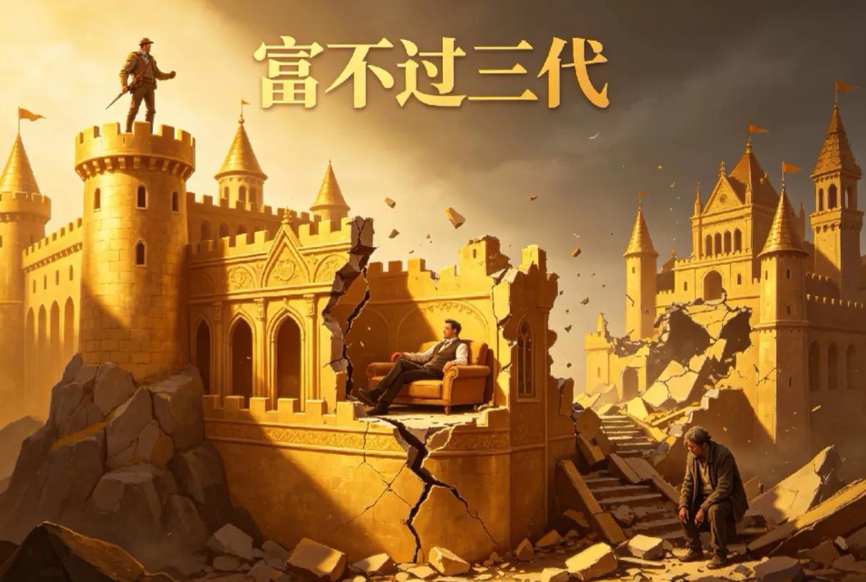 没啥“富不过三代”？真相很扎心。第一代：能力变现。白手起家，在市场上摸爬滚打