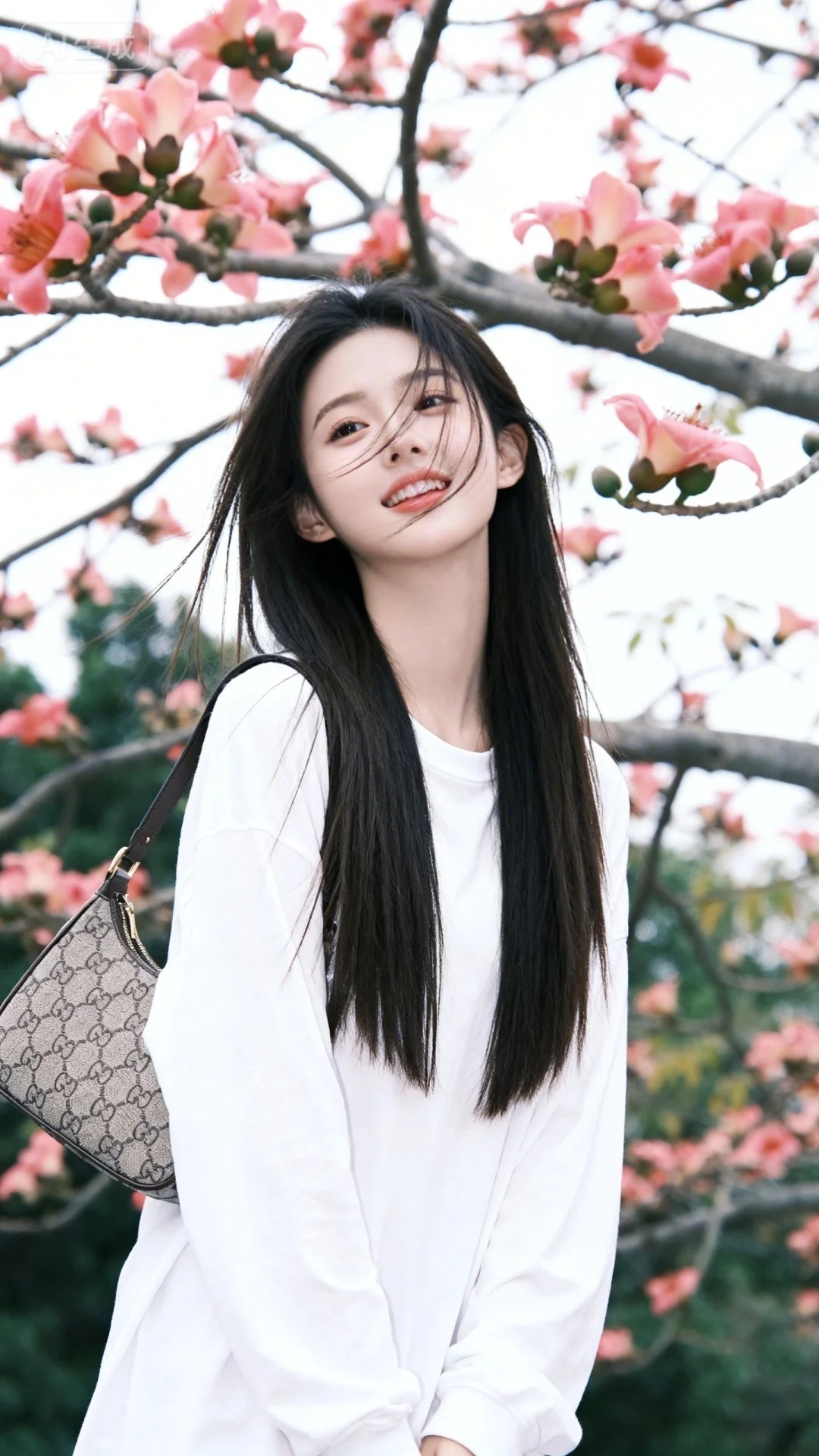 高清人像摄影，长焦镜头抓拍，清透，年轻气质美女，纯欲风，皮肤白皙，偶像气质，长直