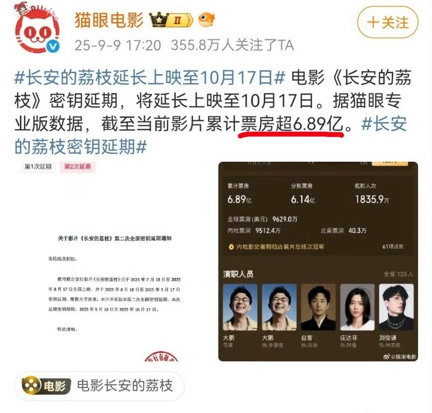 猫眼你不是故意的对不对，超过这数字还专门报一下[笑着哭]​​​