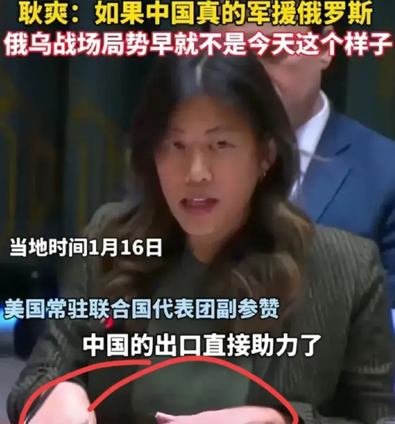 被耿爽硬怼的，美国驻联合国女副参赞，黑头发黄皮肤，像华裔面孔，即使不是，肯定是亚