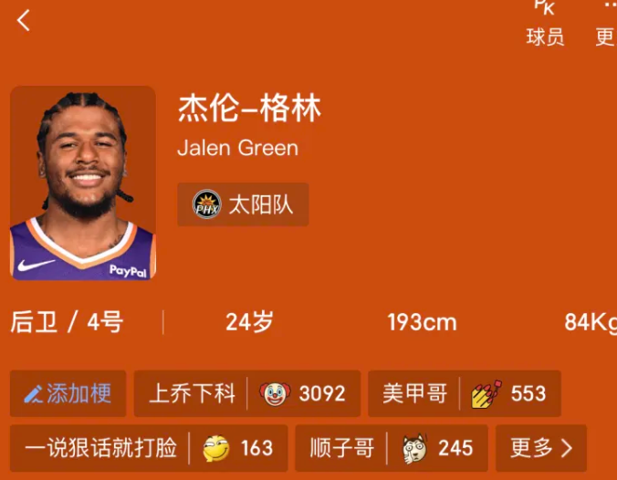 杰伦格林这投篮热图，除了三分铁，其他没毛病吧？可以对比下去年打勇士时的热图。打