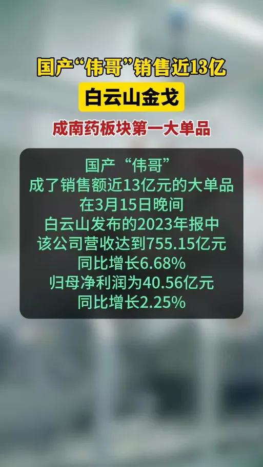 金戈失速金戈失速：一粒药片折射的中国医药产业转型阵痛当白云山2024年财报