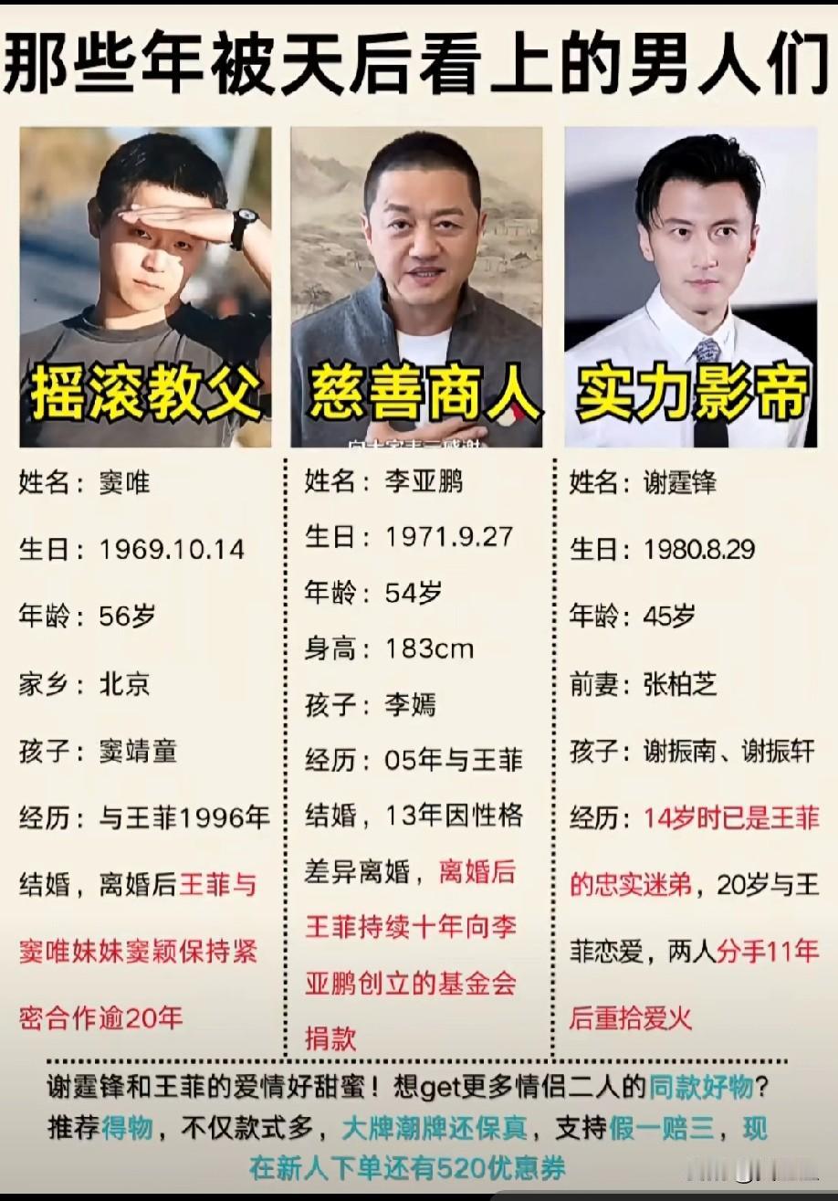 那些年被天后看上的男人们为啥不给鹏哥选一张年轻时的照片窦唯却用的是30年前的照