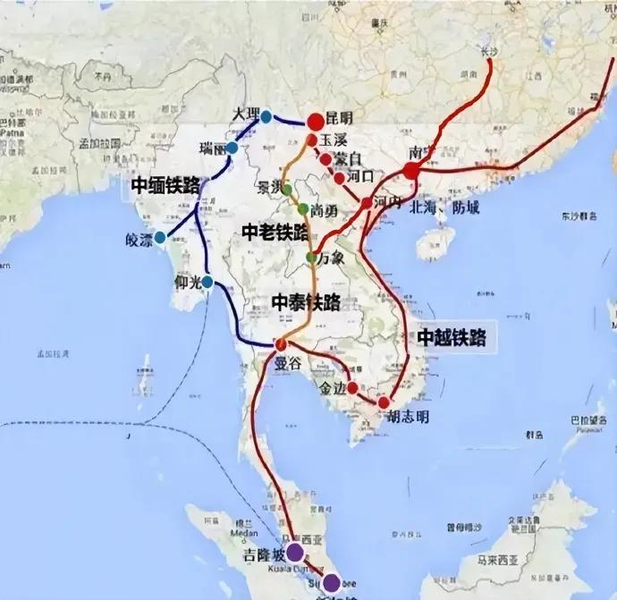 整合东南亚，在经济上最主要的一个抓手，就是推动泛亚铁路icon建设的全面加速。