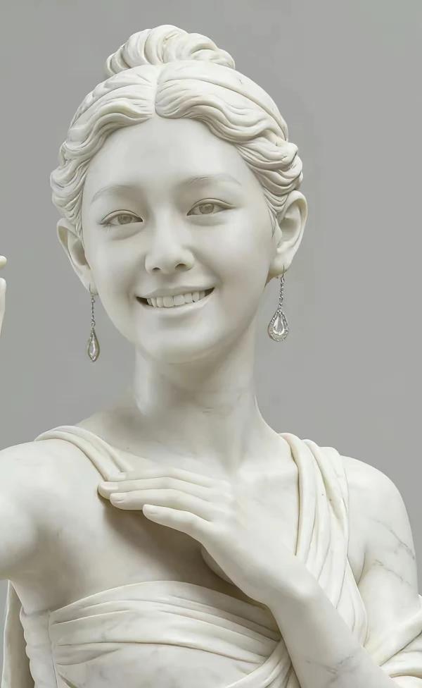 太失望，我以为大s雕像，会是她优雅的盘发模样，或者是她少女时期的样子，