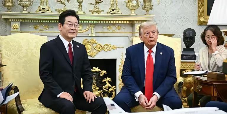 李在明投美所好，还是遭受奇耻大辱活该！给脸不要脸，舔屁股还被抹屎！李在明一上台
