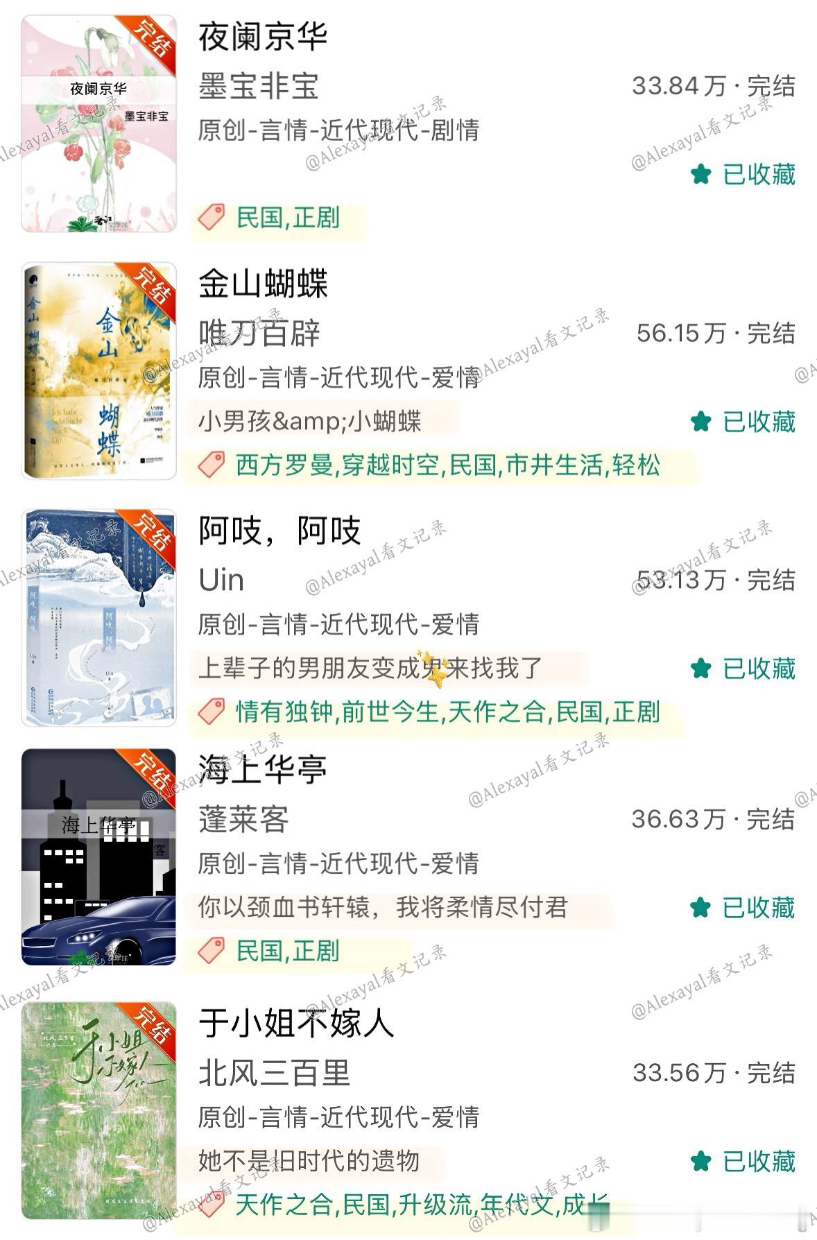 推文超好看的top级民国文推荐,哪本书你的top?♦️图片