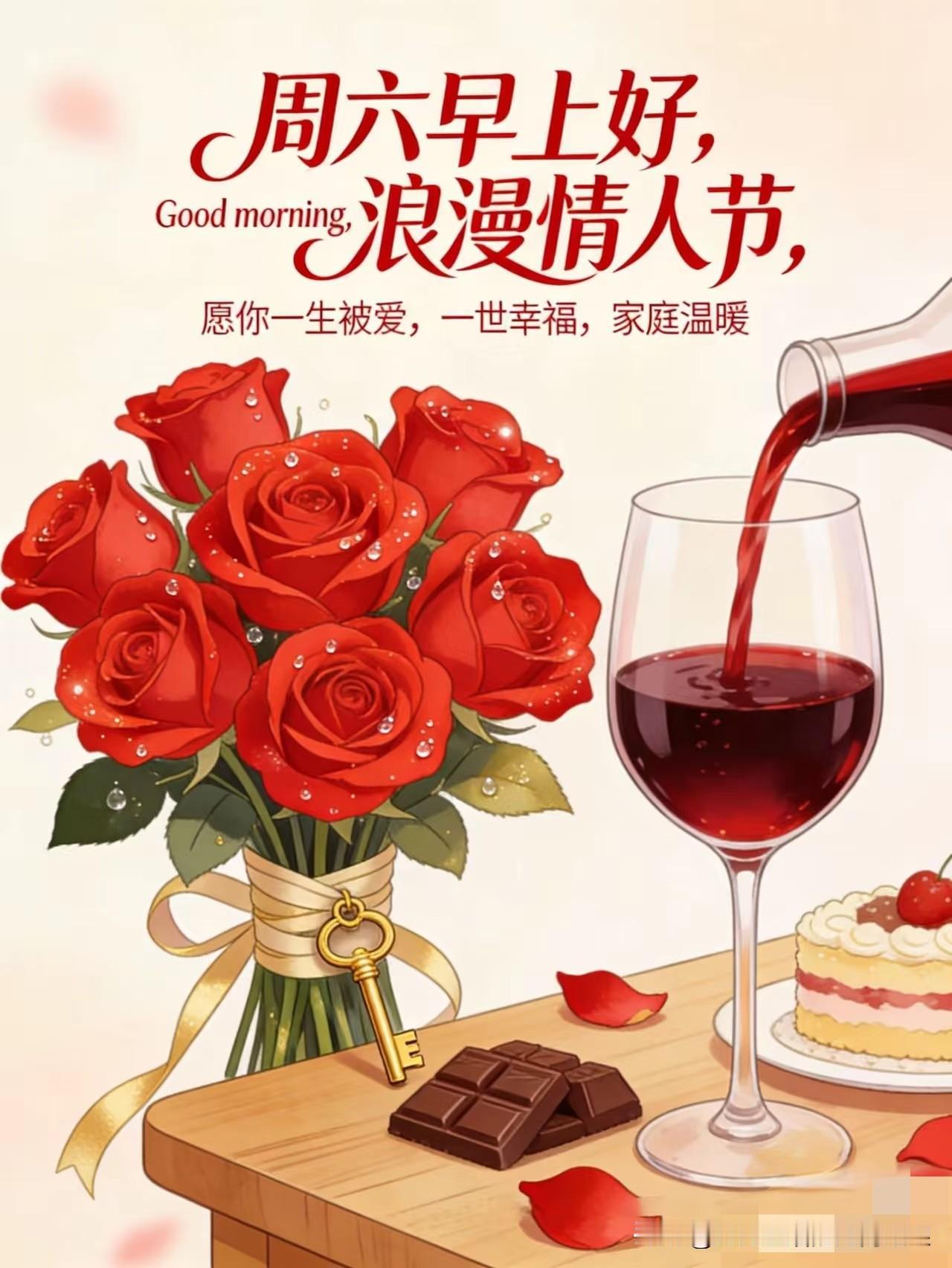 早安！今天是周六，腊月二十七，年味越来越浓，又恰逢情人节。愿你平安顺心，家人安