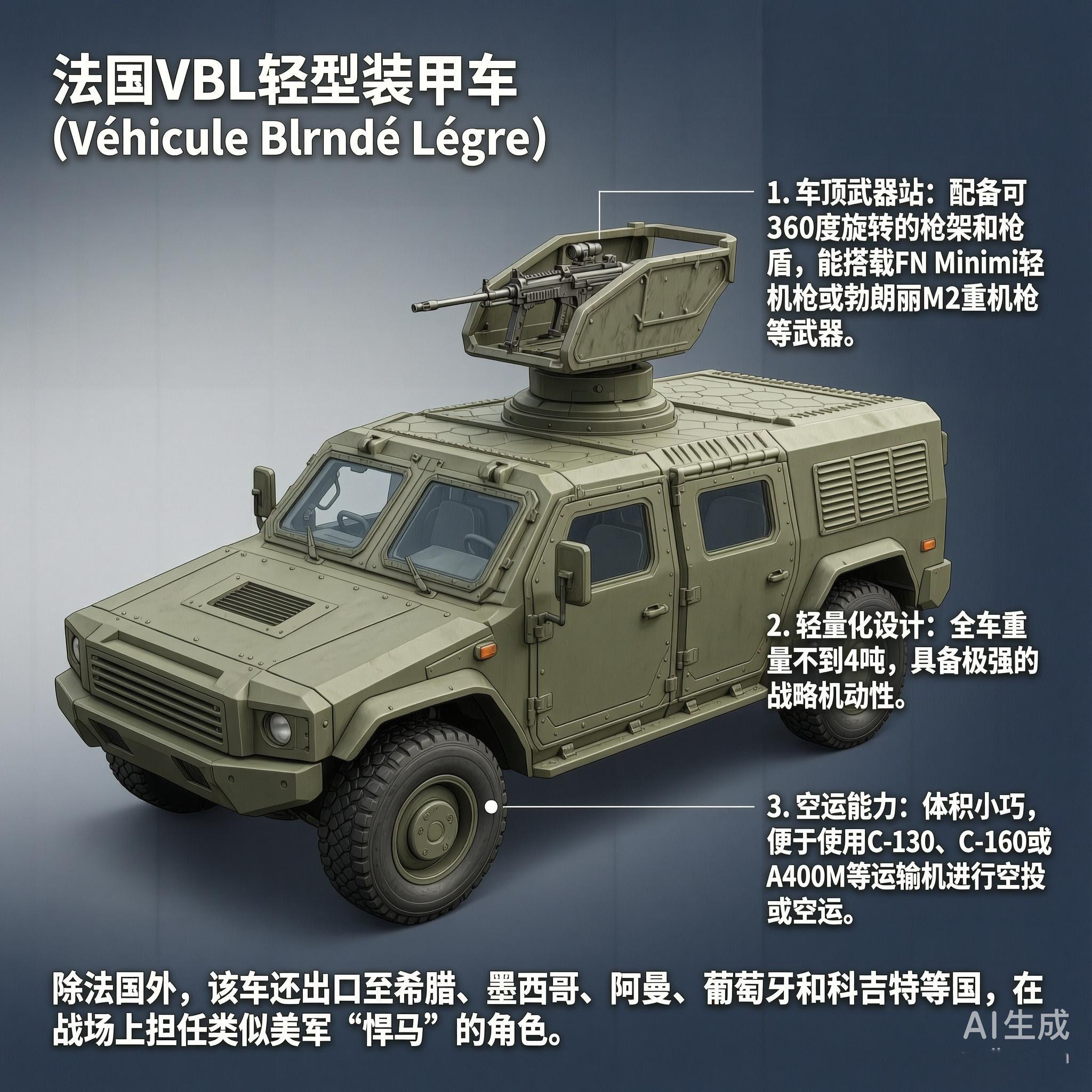 军事ai新视野法国VBL装甲车VBL（VéhiculeBlindéLége