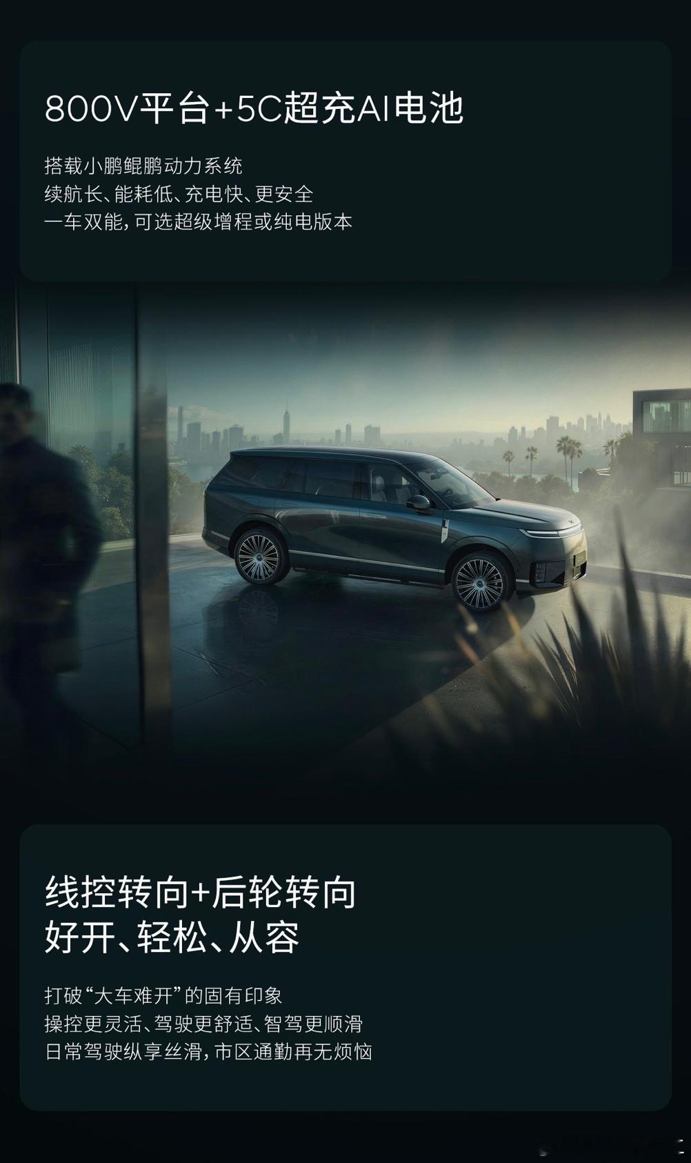 即将上市的小鹏GX部分配置官宣：-尺寸：5265*1999*1800mm-轴距：