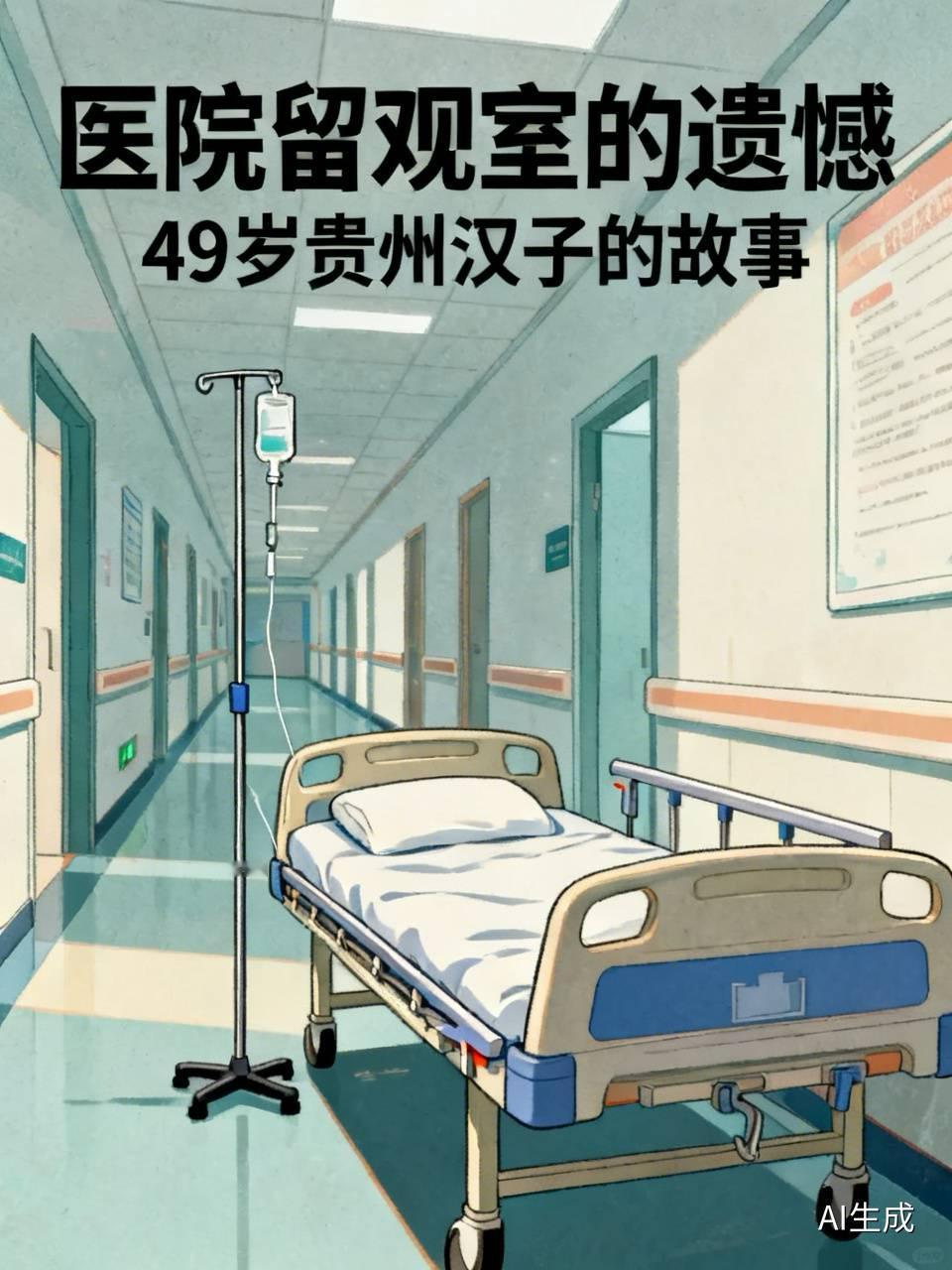一个疼得腰都直不起来的大男人，半夜求着在医院留观室歇一晚，结果人没了。你说这