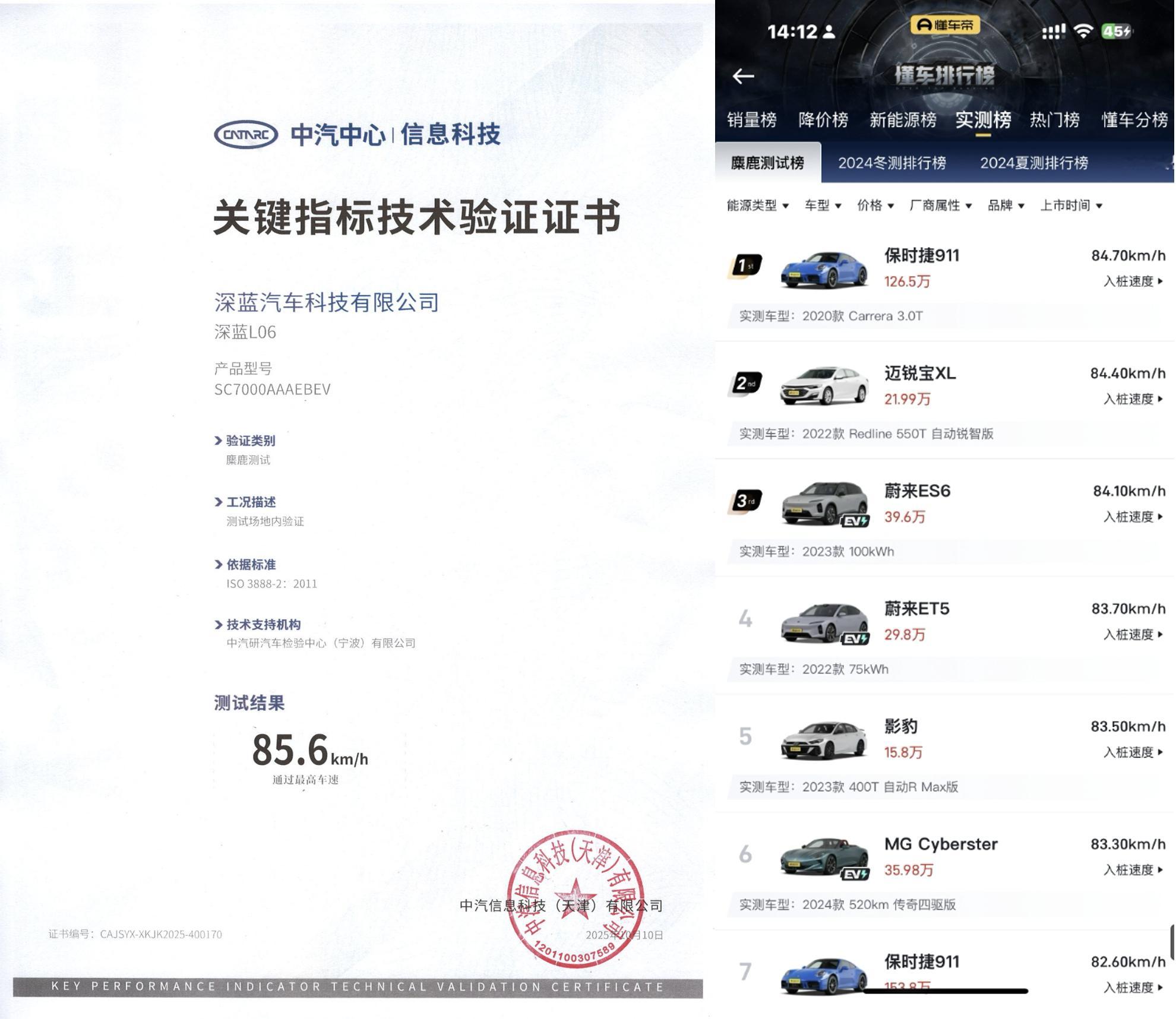 不敢相信！深蓝L06，竟能在麋鹿测试中展现出入桩85.6km/h如此惊艳的表现，