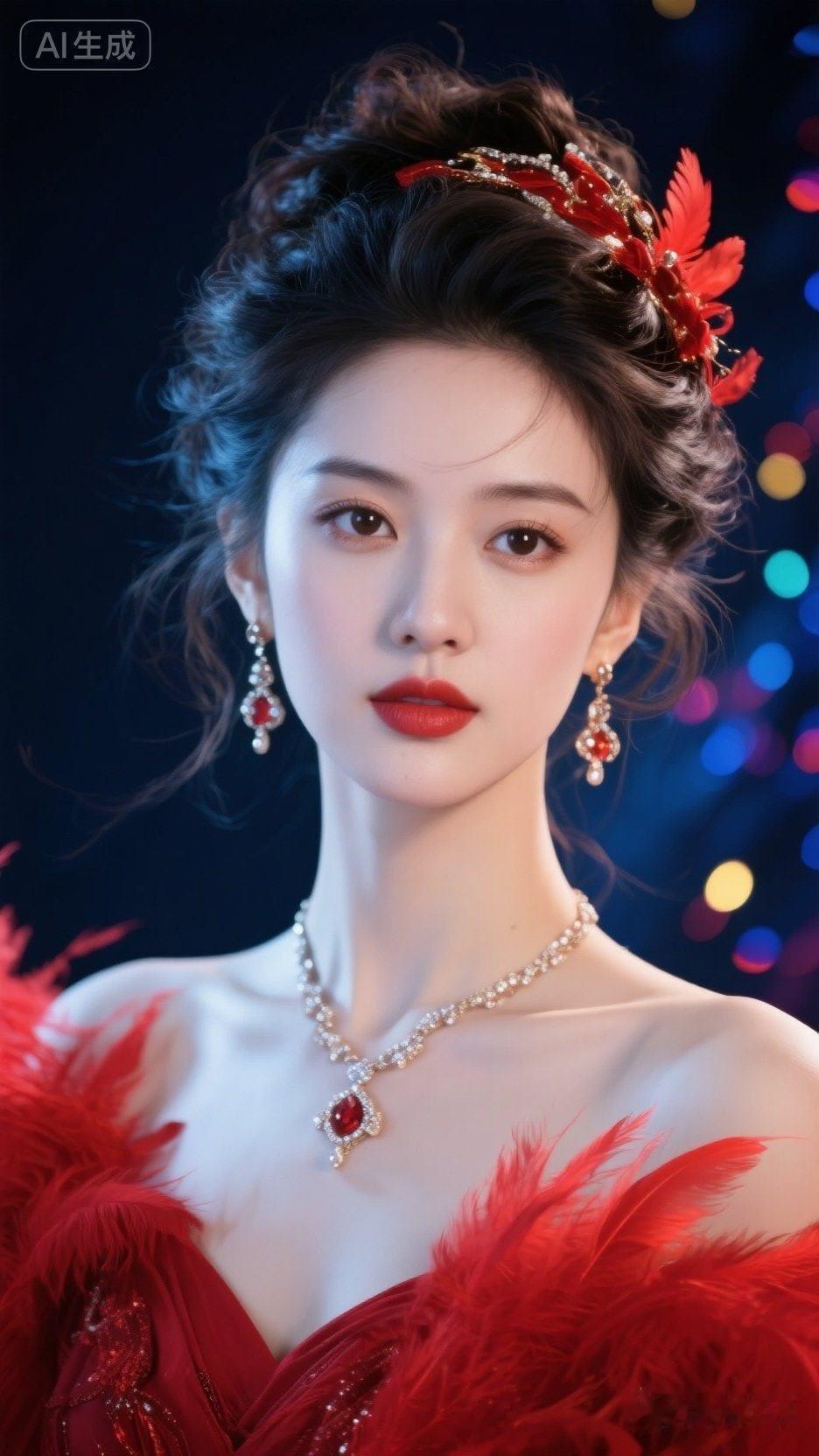 惊艳的复古红妆，优雅而神秘，宛如童话中的公主。
