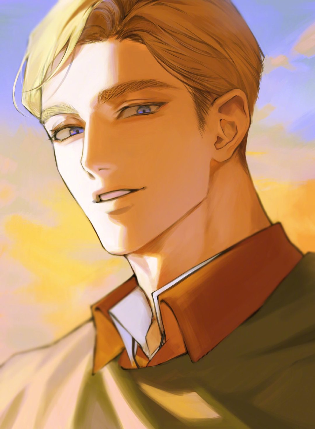 《进击的巨人》埃尔文团长&利威尔兵长（绘：빈）我嘞个神仙饭