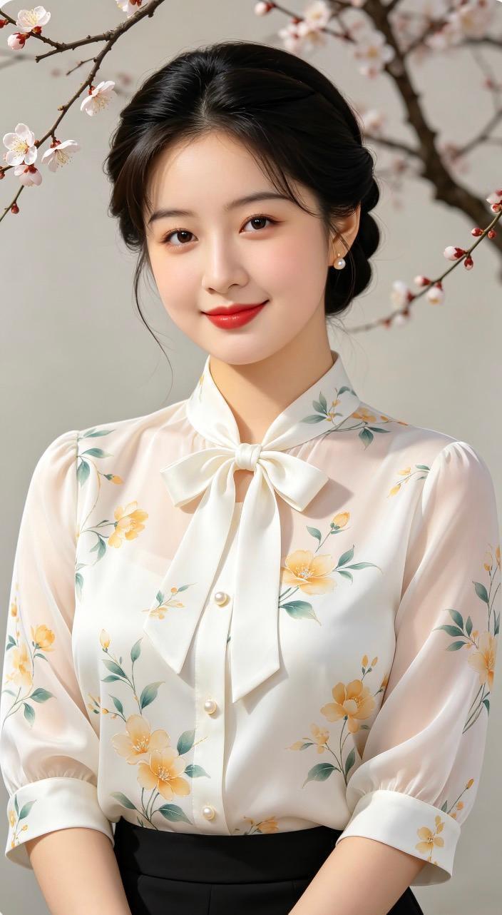 温柔花语，春日少女风