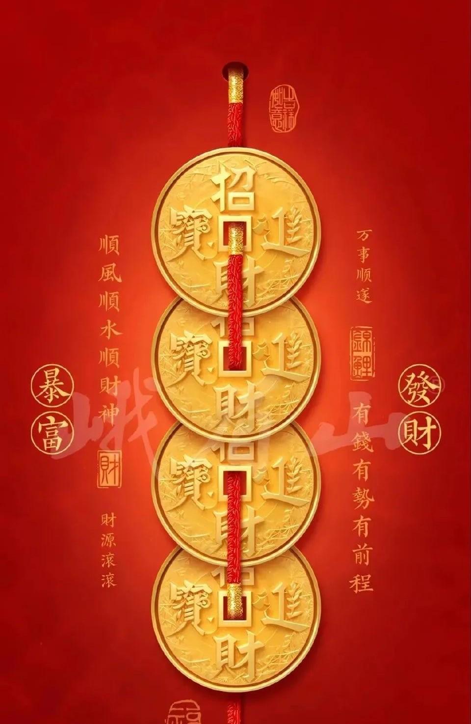 也太棒了，看到这串“招财进宝”铜钱没？这可是财运的超强信号！赶紧在评论区打上