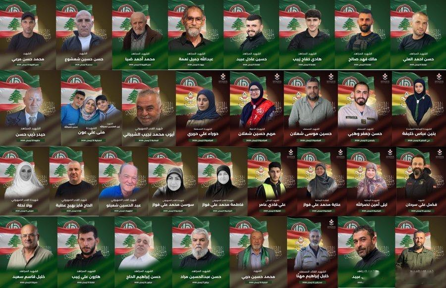 黎巴嫩真主党的盟友阿迈勒运动的两周内报丧列表。阿迈勒运动意为“希望”，1974年