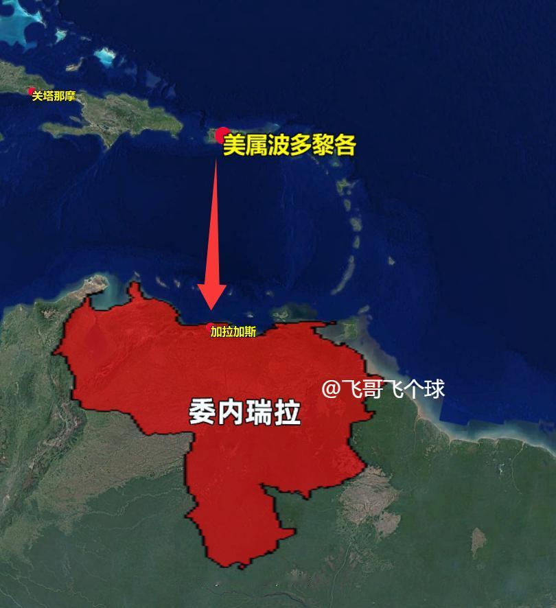 首都离大海仅一步之遥，加拉加斯缺乏战略纵深！在地图上看，加拉加斯似乎是幸运的。