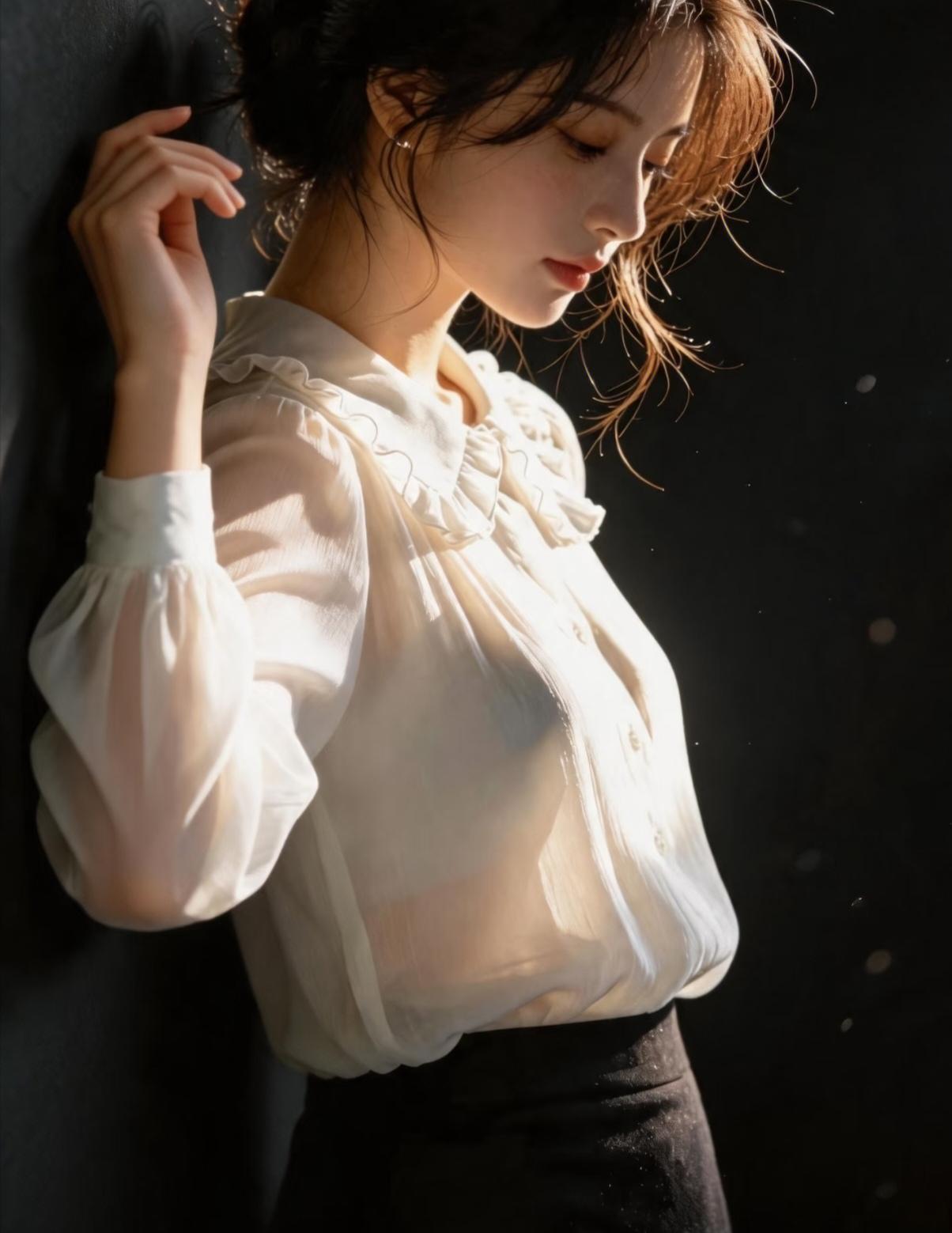 光影里温柔的女孩。