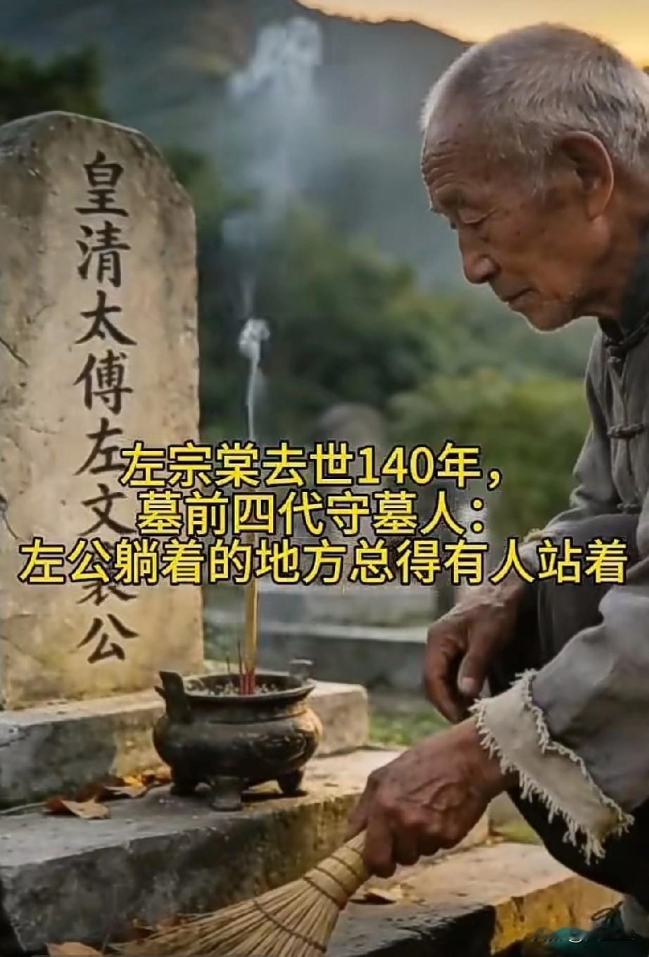 左公忠义千秋，万古流芳左宗棠去世140年，墓前四代守墓人：左公躺着的地方总