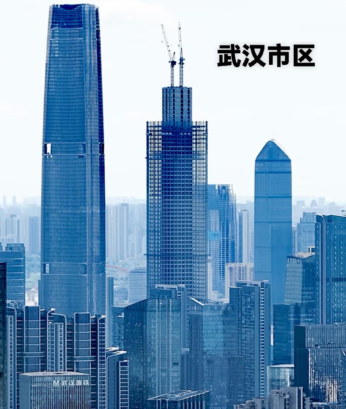 中部地区的武汉城市建设变化有目共睹，超高层一栋接一栋的快速崛起！密密麻麻的超高层