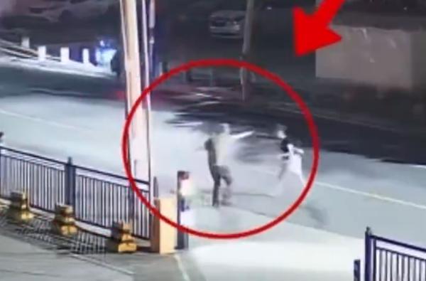 狗胆包天！某地武警某支队大门前，一对母女正正常常地在马路边行走，谁能想到，竟然会