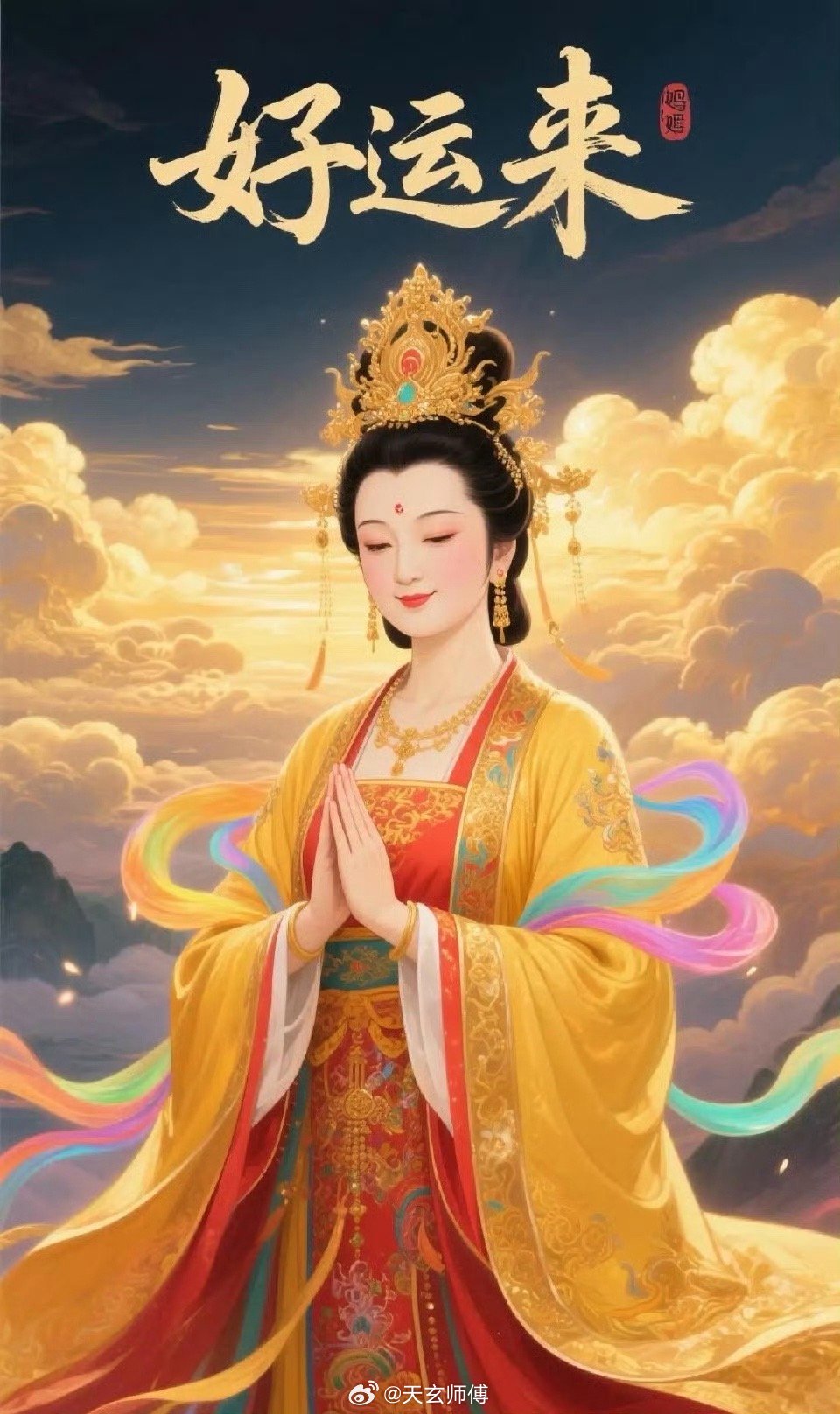 遇到菩萨，留句“全家健康”，愿你和家人远离病痛，万事顺心，好运不断。
