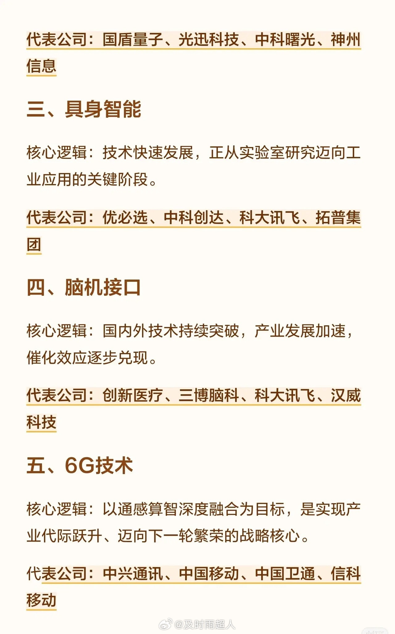 工作报告首次写入五大核心方向，各方向核心逻辑及代表公司如下：1.未来能源：聚焦