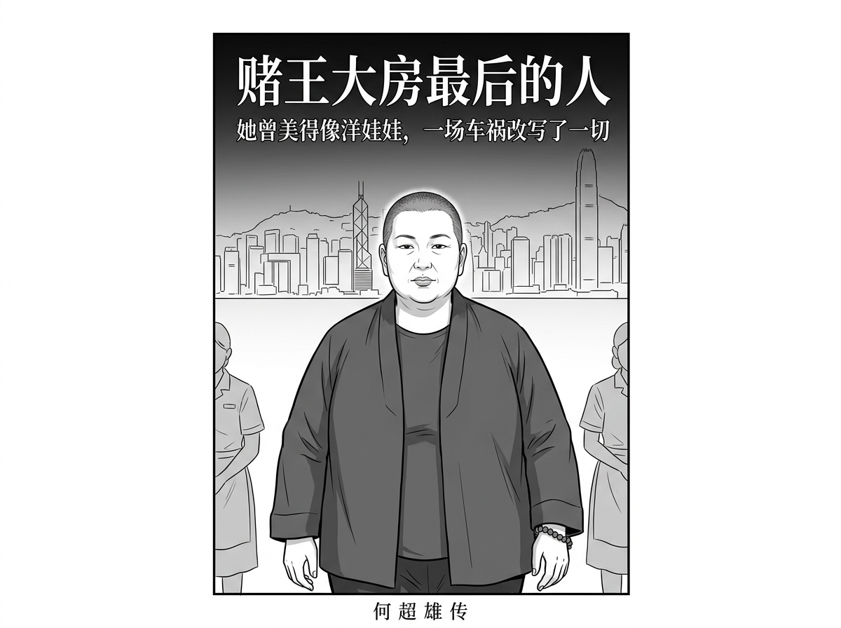 她是赌王最丑千金，但年轻时撞脸林青霞体重超200斤，一头板寸，走路要两个佣人搀
