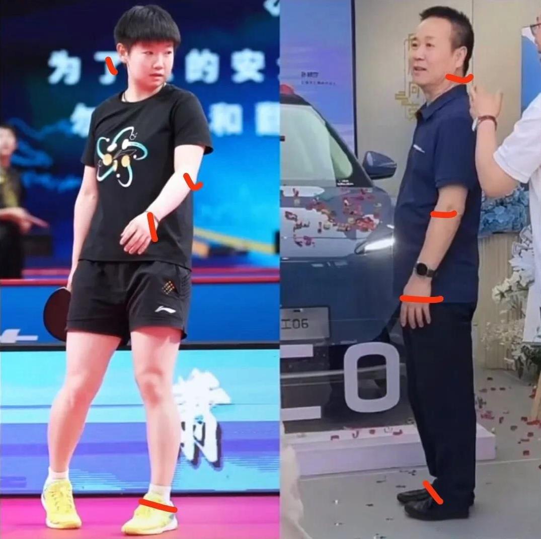 莎莎对于爸爸基因的继承太相像了，两人面相神态举止上就是复制粘贴版的父女俩！都说