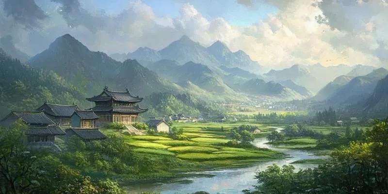 一个秋天，沈秀才百无聊赖，在山间漫步，眼看着到了傍晚。突然，他瞧见前面树梢后露出