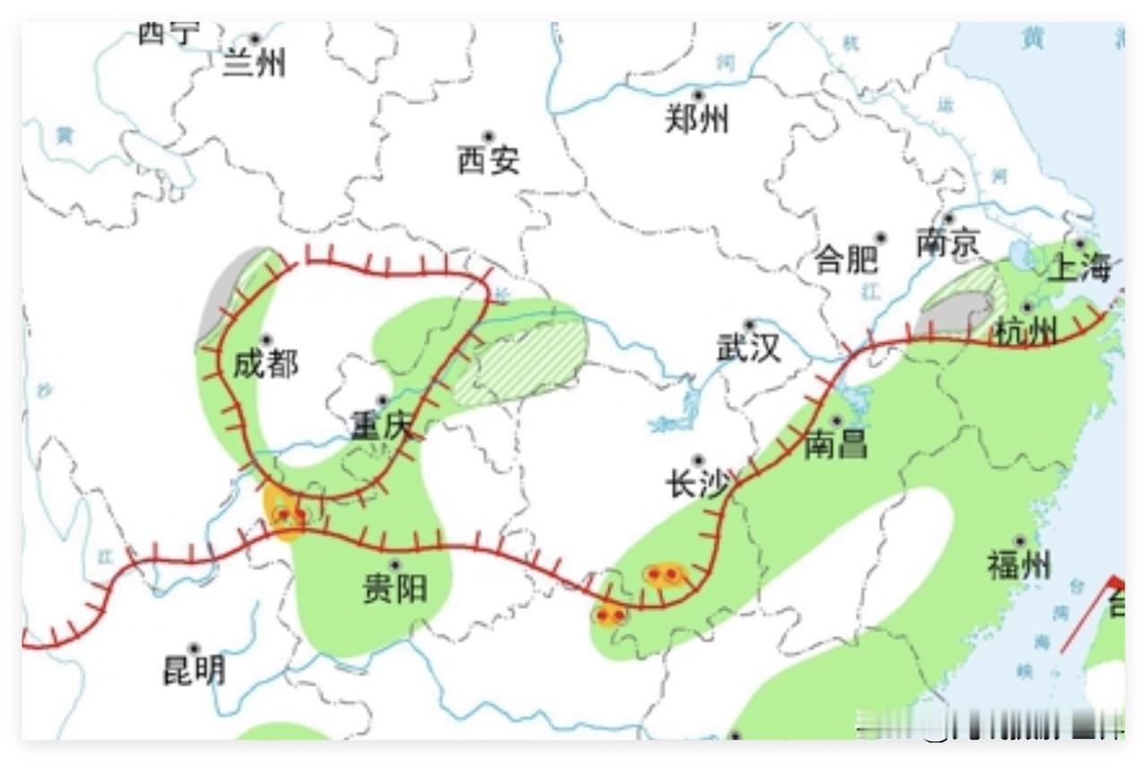 1月31日，大范围雨雪天气和寒潮来袭，长江流域大降温！但是，重庆和成都，居然可以