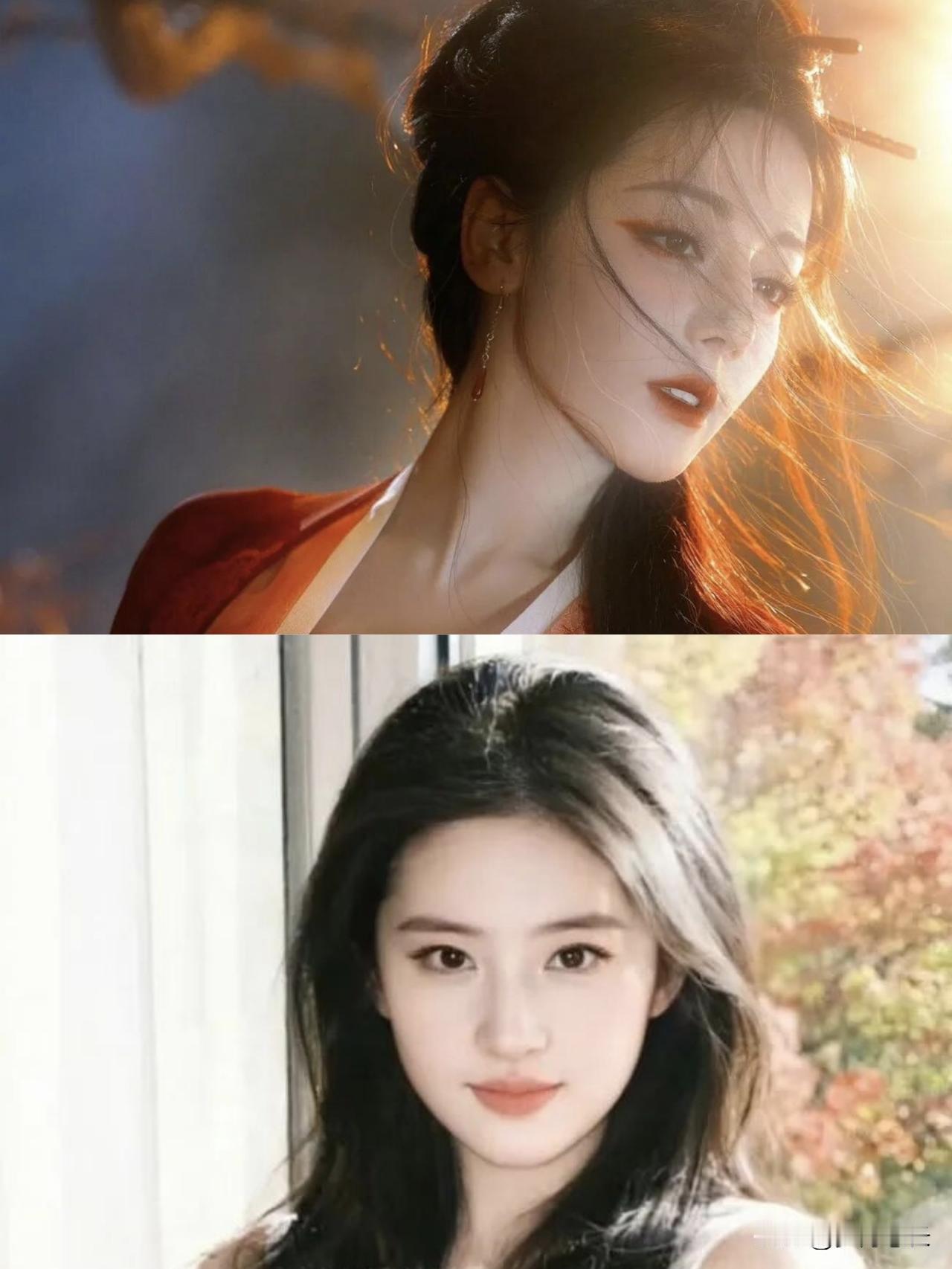 网上有份美女评分“抛开热度、纯比五官气质”，刘亦菲94分排第一，迪丽热巴92