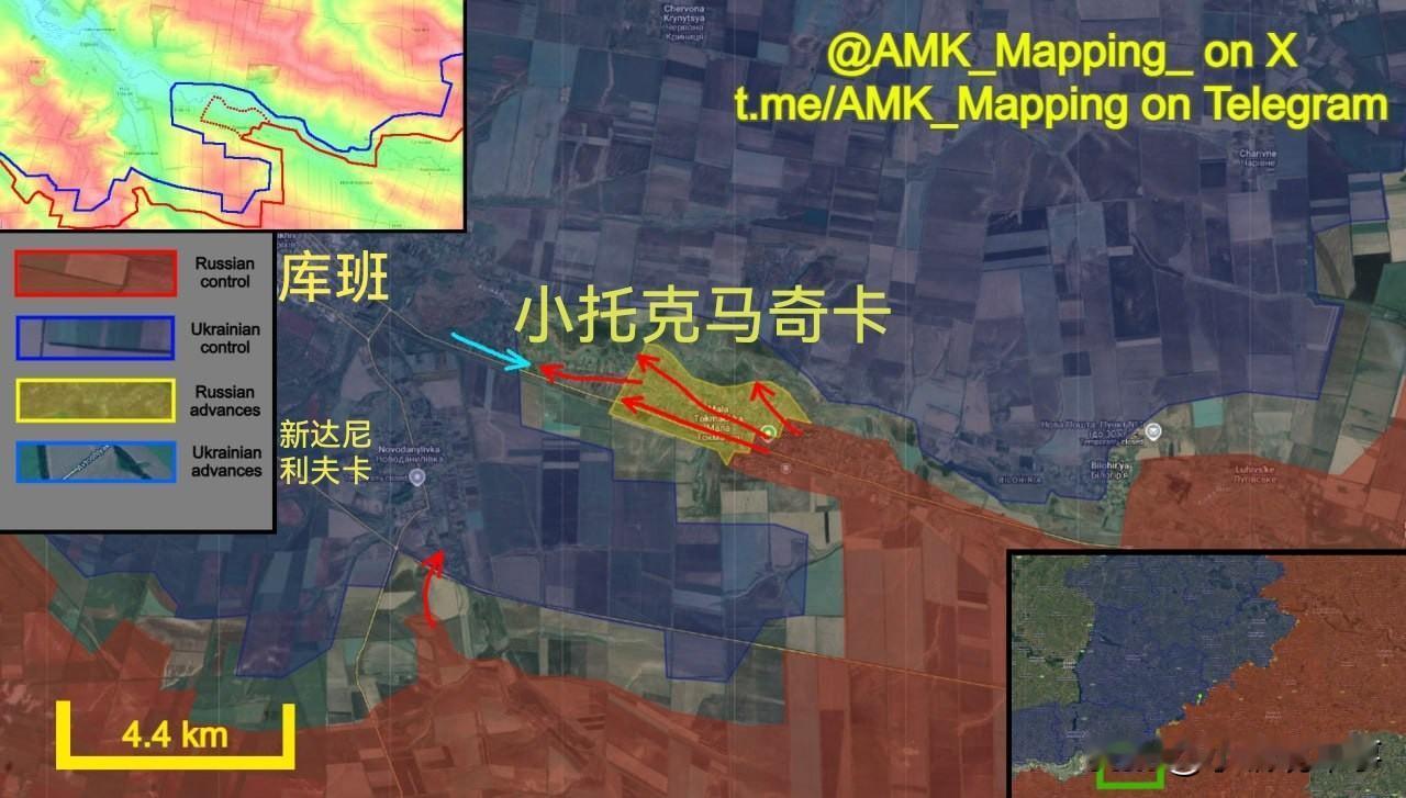 新西兰信源“AMK_Mapping”更新了扎波罗热州前线的战况。扎波罗热战局