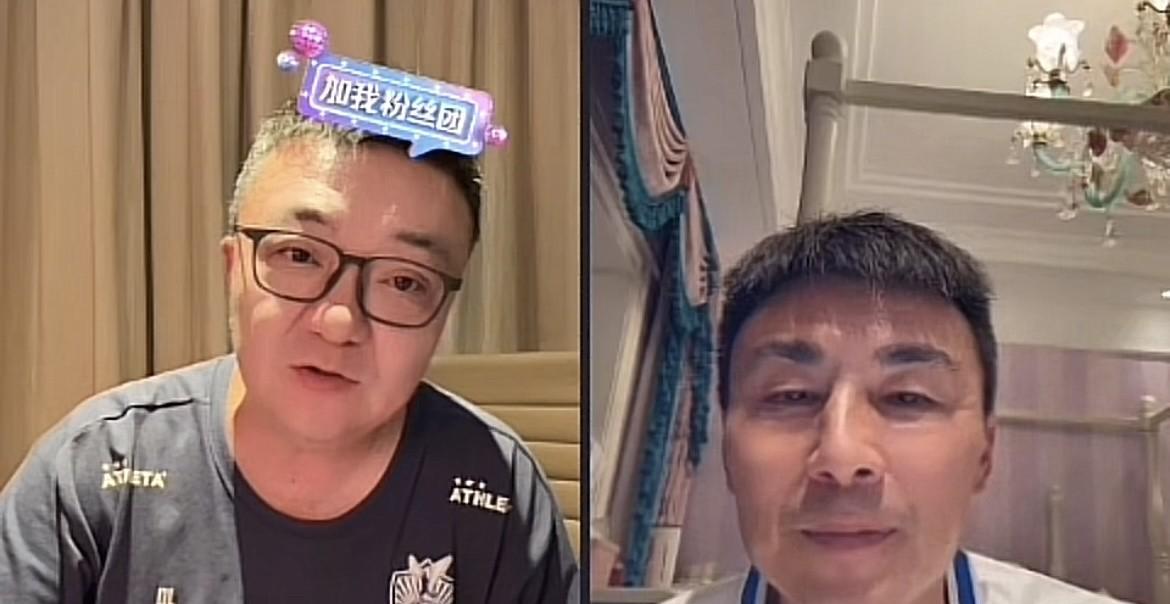 李玮峰这是话里有话啊[笑着哭]董路和李玮峰直播连线，董路问李玮峰最近带的小将里有