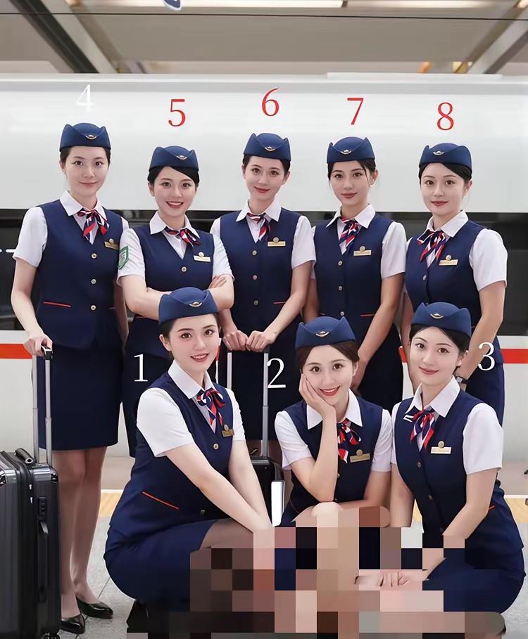 考考你眼力，8个空姐当中，有一个是男扮女装，你能猜出是几号不？