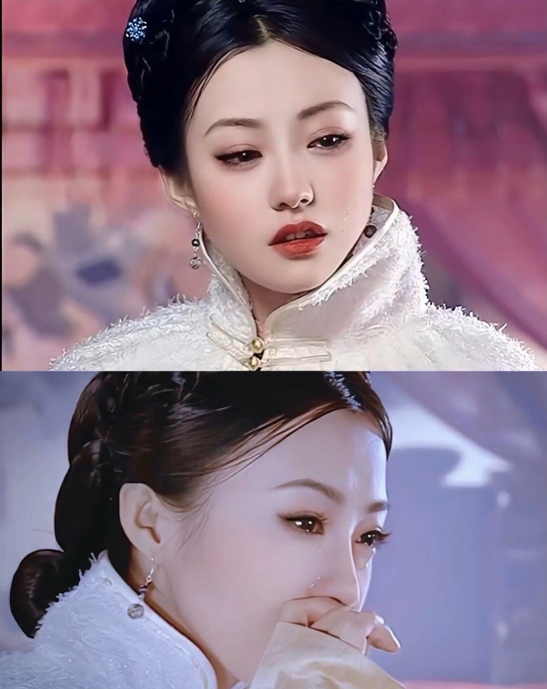 她的眉眼放到现在。。。