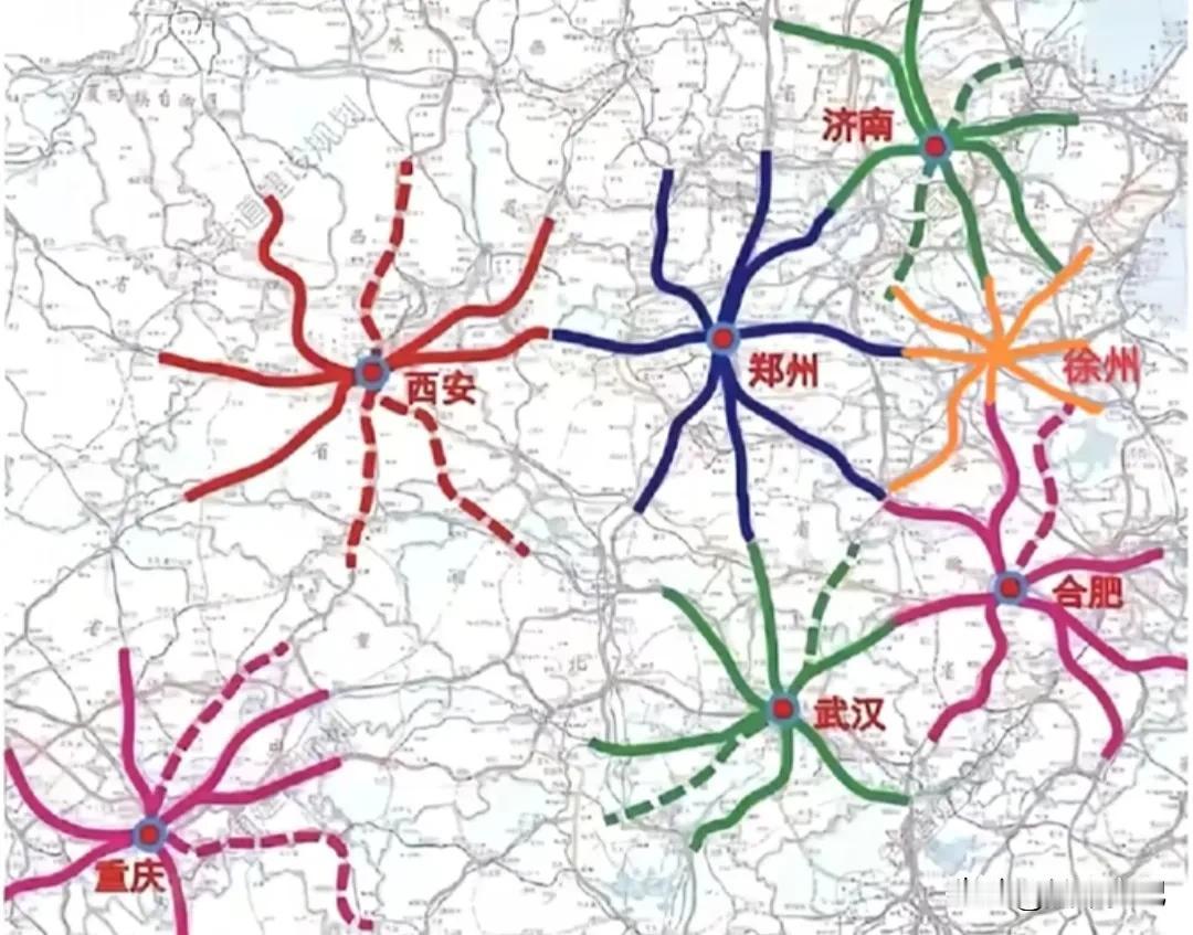 谁才是真正的高铁枢纽城市，十字已经满足不了，现在起步都是米字型高铁枢纽。蜘蛛型