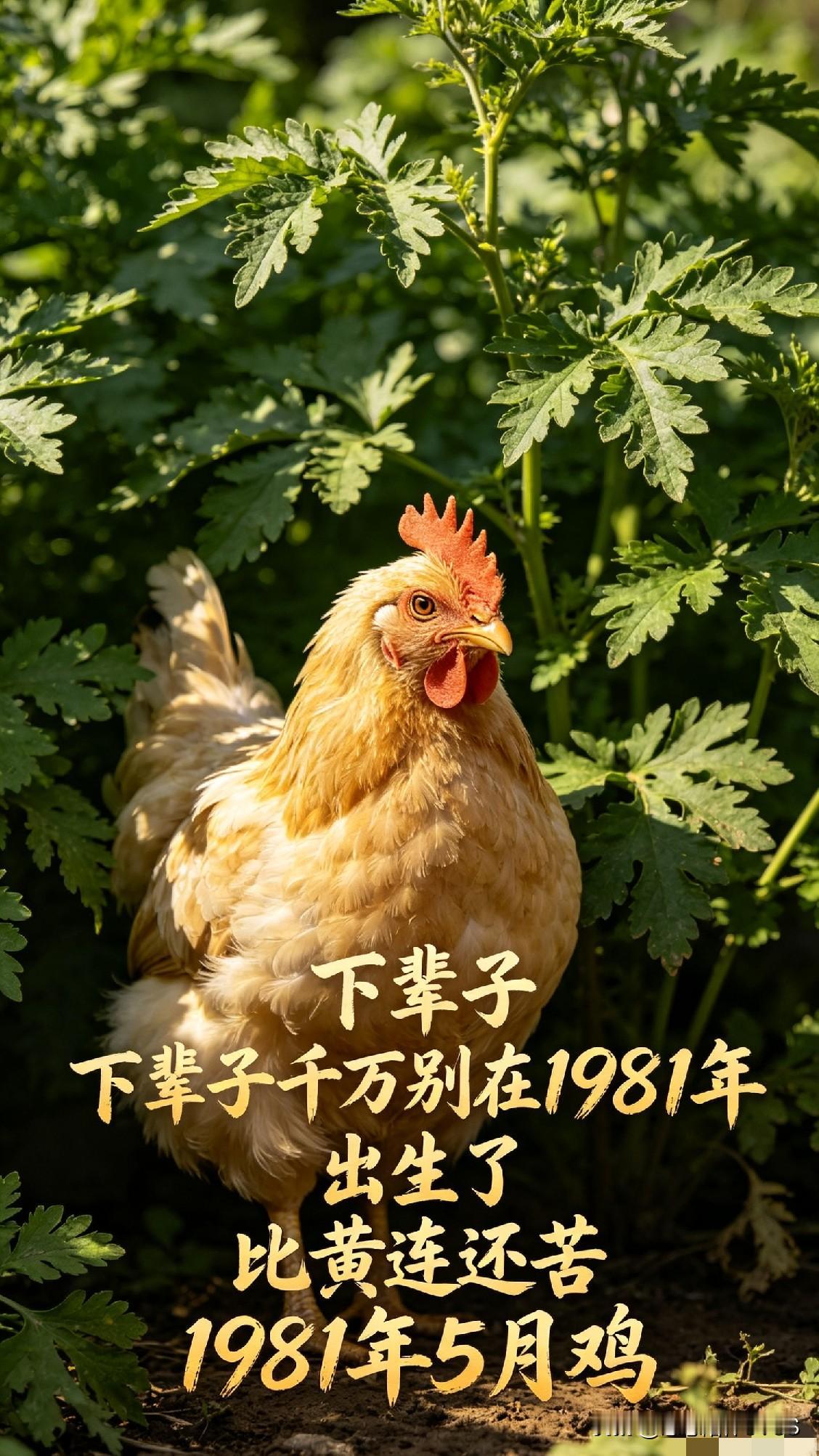 1981年五月属鸡人，人到中年万般难，半生风雨半生累不是牛马干不起，而是81